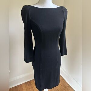 Diane von Furstenberg Long Sleeve Black Back Zip Dress Size 6